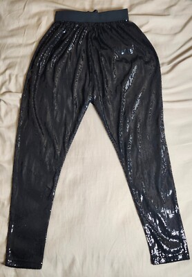 Kardashian Kollection Sequin Harem Pants Size Small Color Black