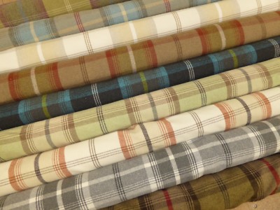 Porter & Stone BALMORAL Polsterstoff Tartan Wolloptik ** REDUZIERT AUF KLAR