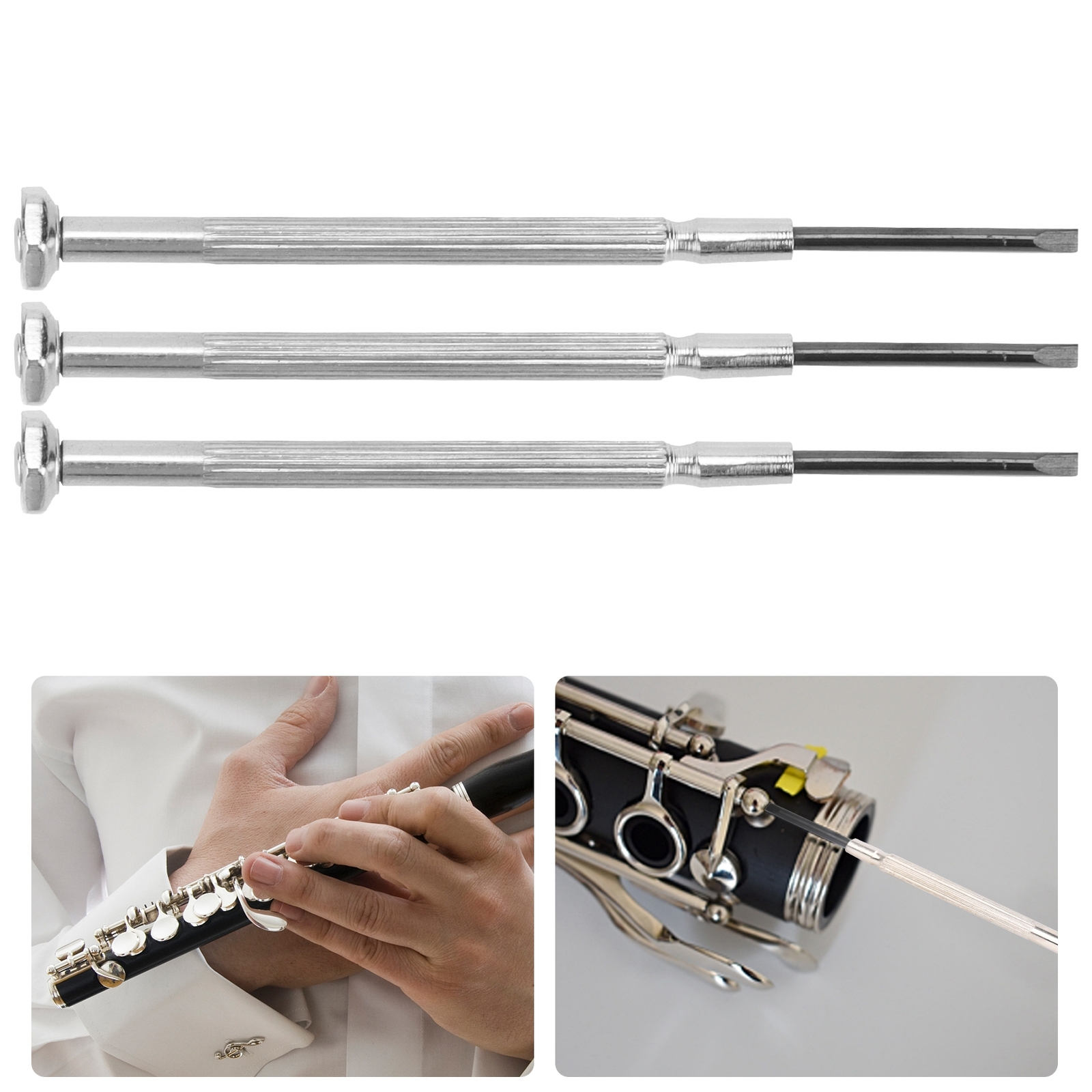 (M01429)3Pcs Saxophone Screwdriver Metal Mini For Flute