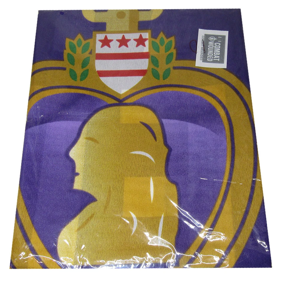 Ojales bandera premium 3x5 Combat Wounded Purple Heart 100D 5x3 pies súper poliéster Foto 4 de 4
