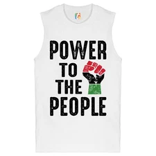 Power to the People Muscle Shirt Power Fist Civil Rights Activism BLM Men's