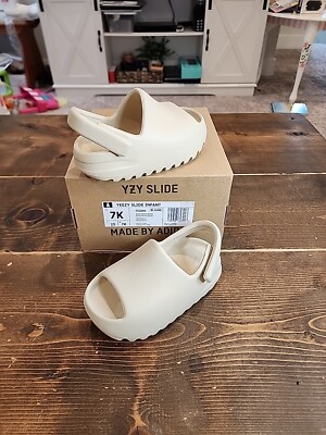 Adidas Yeezy Slide Bone FZ5899 Infant Size 7K BABY INFANT SLIDES