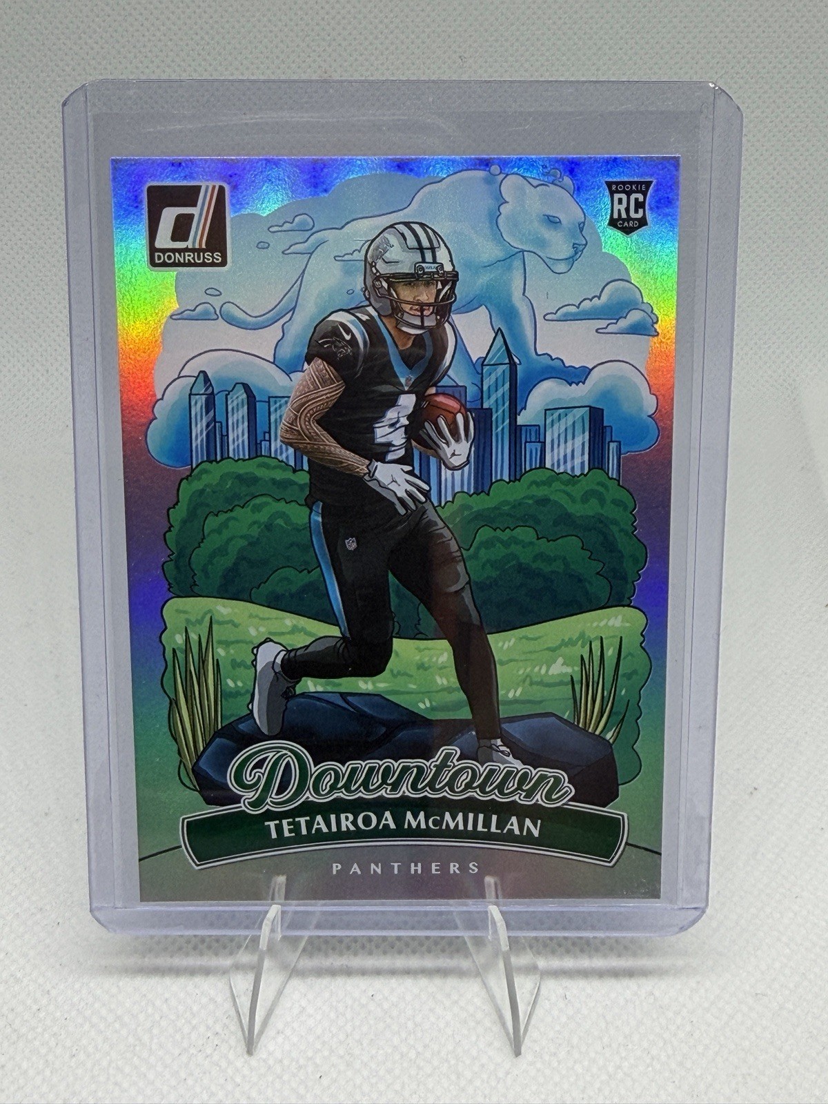 2025 Panini Donruss Tetairoa McMillan Rookie Downtown Case Hit SSP Panthers OROY