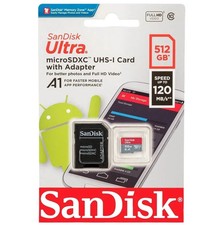 SanDisk Ultra 512GB Micro SD SDXC C10 A1 UHS-1 4K HD 120MB/s Memory Card 