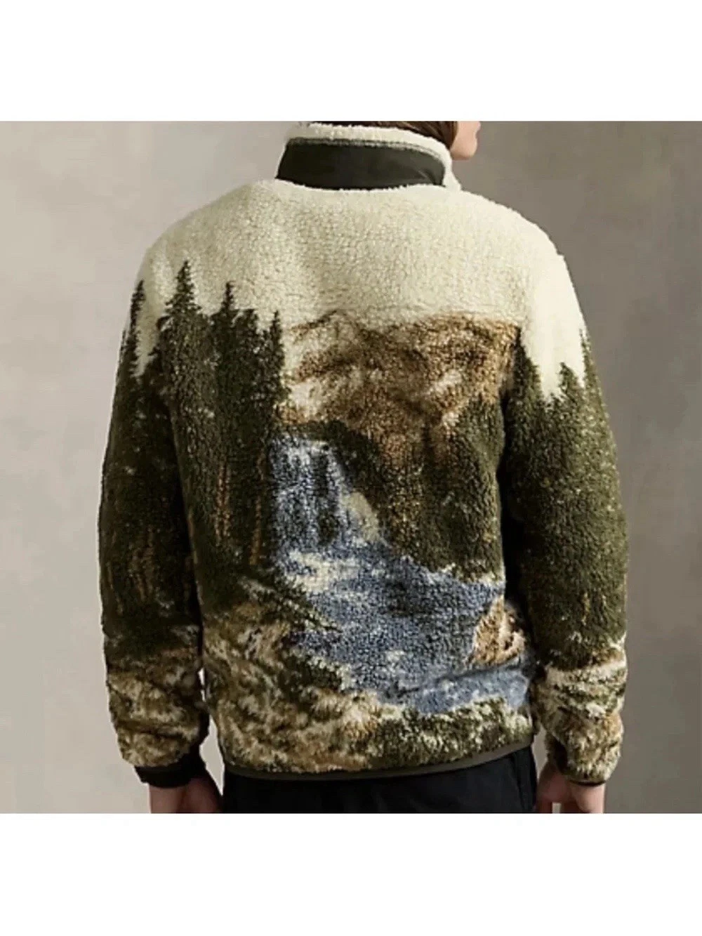 Polo Ralph Lauren High Pile Fleece Sportsman Country Scenic Wildlife Jacket XL image 3