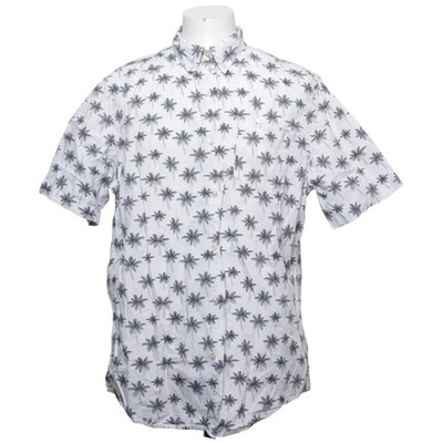 Chaps, Kurzarmhemd, Größe: XL, Weiß/Schwarz, Baumwolle, Print, Herren #0Sy