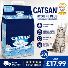 Image of 20L Catsan Hygiene Non Clumping Cat Litter 20 Litres Odour Control Kitten Litter