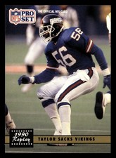 Taylor Sacks Vikings 1991 Pro Set #336 New York Giants Football *219