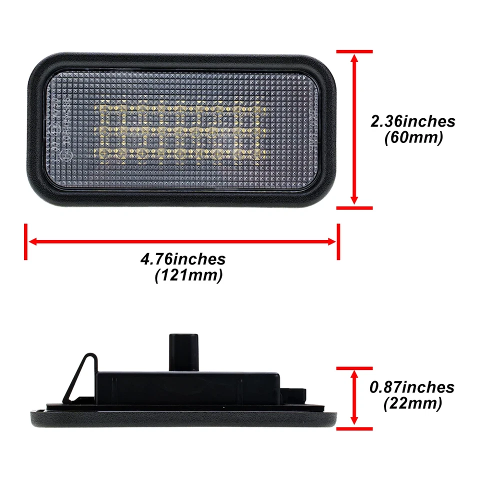For 19-25 GMC Sierra 1500 Chevrolet Silverado 1500 2x Truck Cargo Bed Lamps - Image 2 of 4