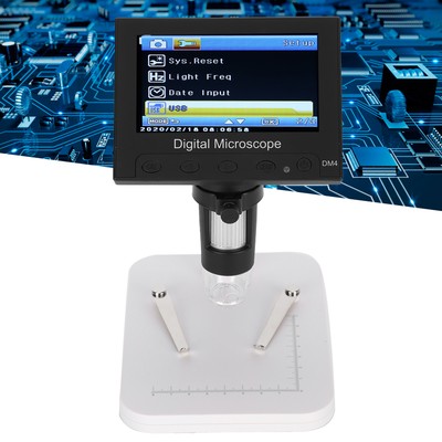 4.3in DM4 1000X 2.0MP USB Digital Electronic Microscope 8 LCD Display VGA Ma Hot