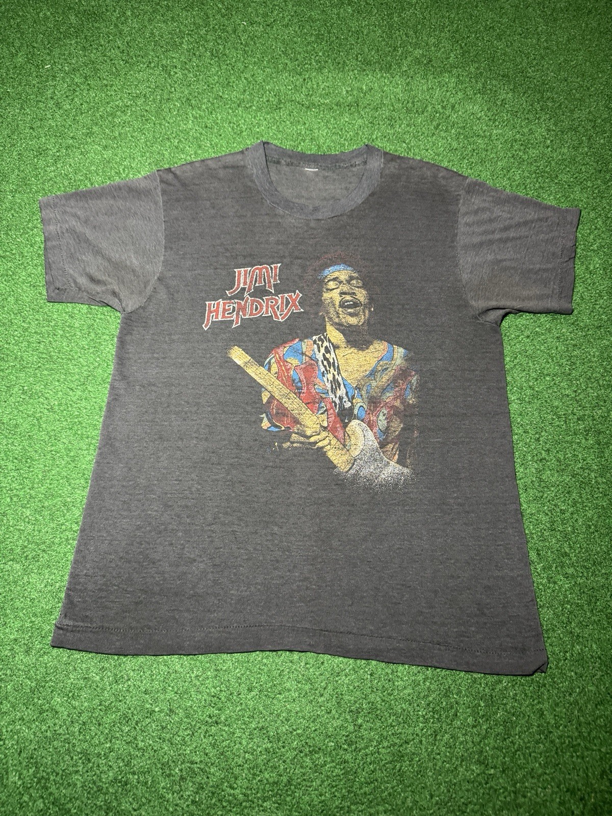 Jimi Hendrix The Experience Vintage T Shirt 70s 80s Thin Black 19x27 M/L