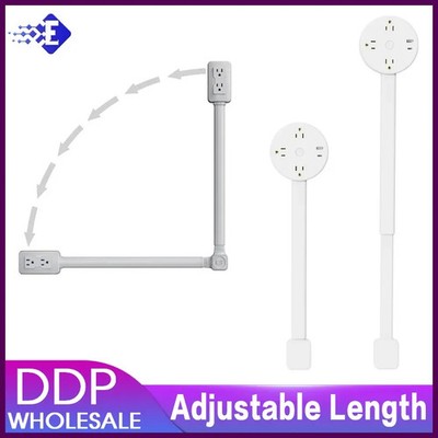 Rotates 180° Electrical Outlet Extender Adjustable Length Extension Cable US Plu