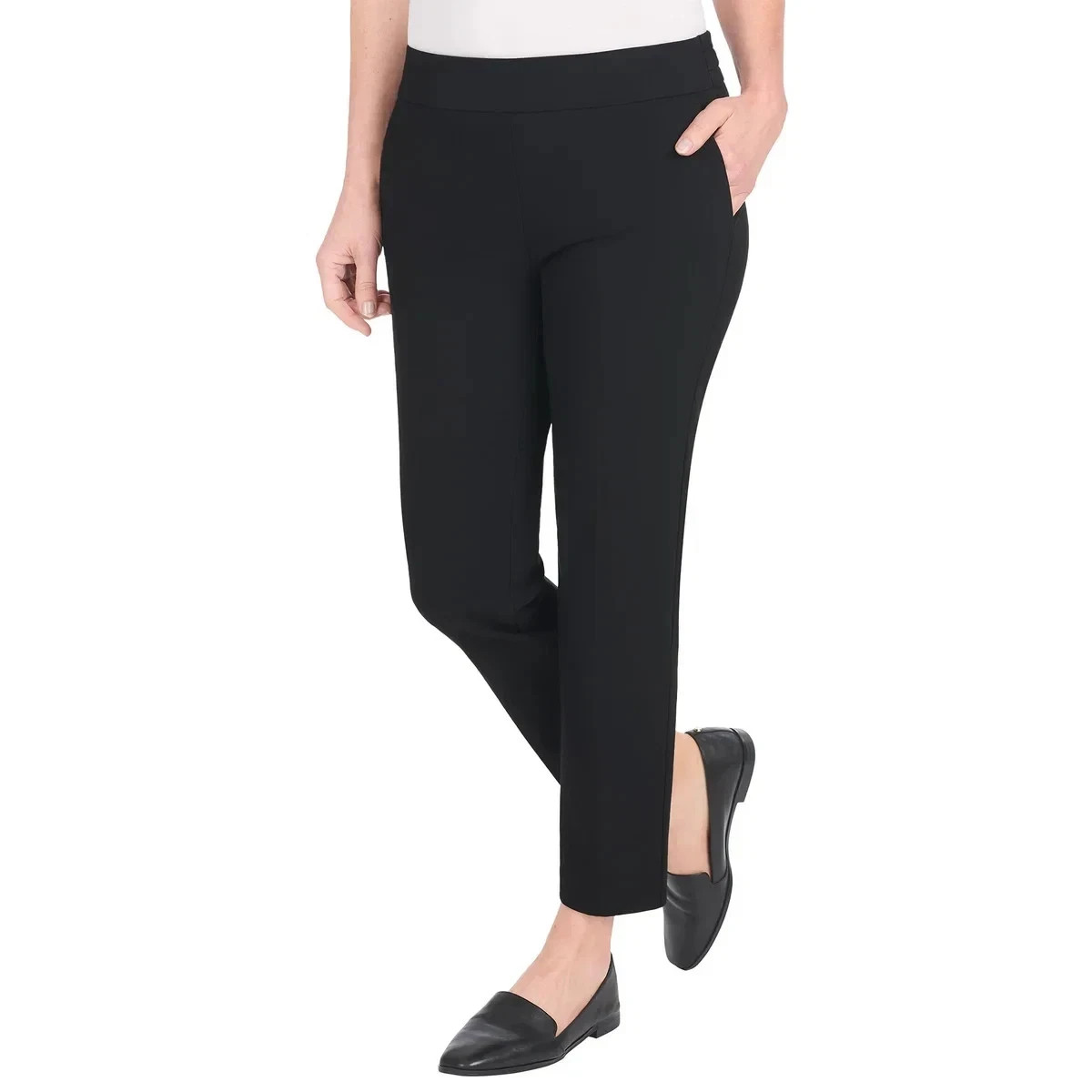 Hilary Radley Ladies' Mid-Rise Slim-Leg Ankle Pant - XL Black Item#1852819 - NWT