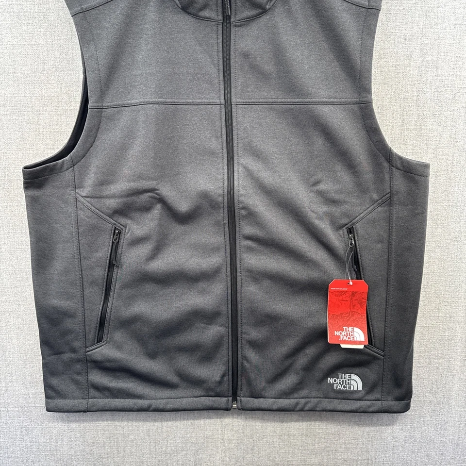 NEW North Face Ridgewall Vest Mens XL Gray Softshell Full Zip Lightweight Pocket - Image 4 of 4