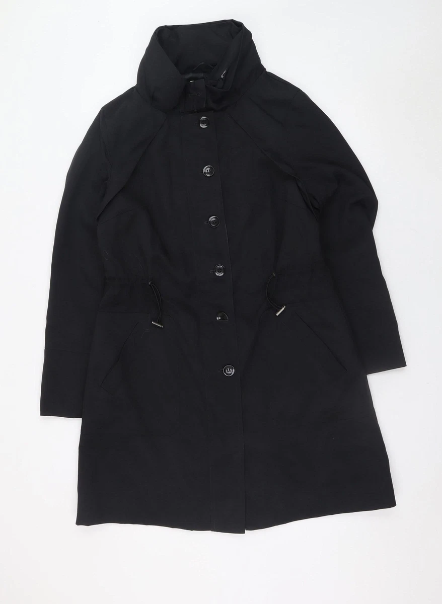 Manteau Femme Marks & Spencer Laine Noir Taille 16 – Élégant Et Chaud