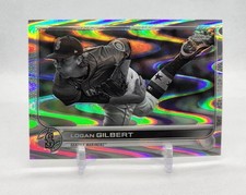 2022 Topps Chrome Sonic LOGAN GILBERT Black And White RayWave MARINERS #211