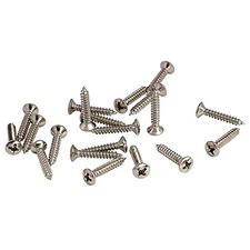  Basic 2.5x15mm Metal Metric Thread Guitar String Guide Mounting Screws Nickel