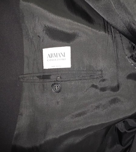 Giorgio Armani - Mens Vintage Black Vintage Suit. C48,W36L32. Worn, Excel. Cond. - Picture 5 of 8