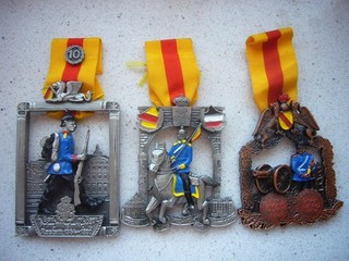 3 x altes Abzeichen Veteranen BADEN Dragoner Regiment 4. Inf.Rgt. 1. Feld Ar