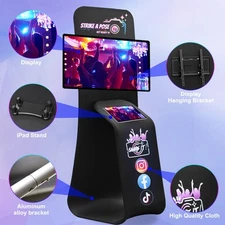 Tension Fabric Tablet w/iPad Sharing Station Floor Holder Station for Event