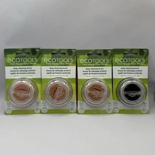 New! EcoTools Manual Facial Deep Cleaning Brush 4 Brushes (3 Pink 1 Gray)
