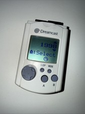 Sega Dreamcast White VMU Visual Memory Card NEW BATTERIES Tested Works 