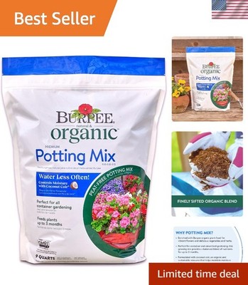 Organic Potting Soil 9 Qt | OMRI Listed for Indoor & Outdoor Plants