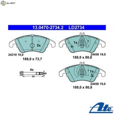 BRAKE PAD SET DISC BRAKE 13.0470-2734.2 FOR MERCEDES-BENZ C-CLASS/T-Model SLK