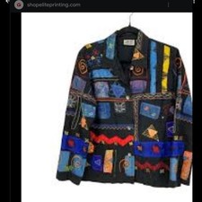VINTAGE Chico's Multicolor Artistic Blazer