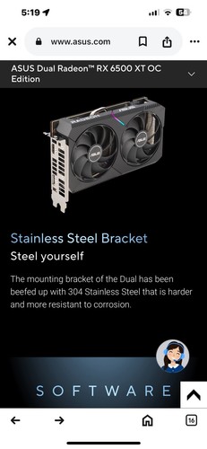ASUS Dual Radeon RX 6500 XT OC Edition 4GB GDDR6 64-Bit Grafikkarte Gaming NEU - Bild 13 von 18