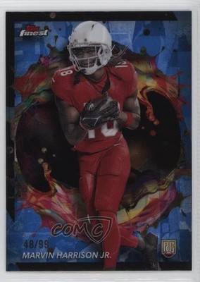 2024 Topps Finest Rare Blue Refractor /99 Marvin Harrison Jr #268 Rookie RC 2h5