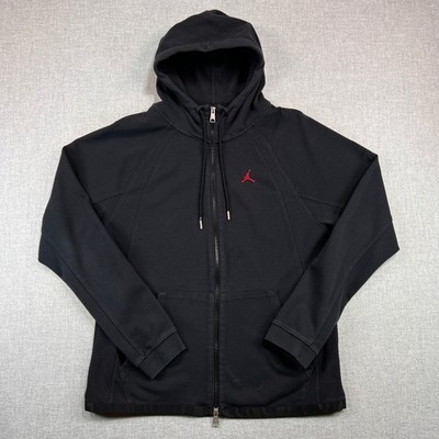 Jordan Essentials Warmup Jacket Full Zip Hoodie Men M Black Athleisure DJ0886