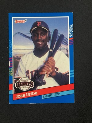 1991 Donruss Jose Uribe Double Error Card Wrong DOB,Also Wrong Middle Name Rare!