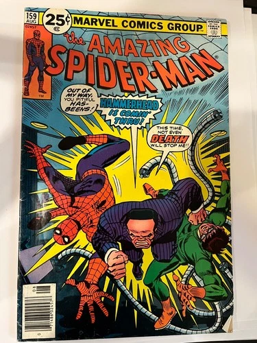 Amazing Spider-Man #159 (1976) – Hammerhead vs Doc Ock vs Spider-Man – FN/VF – 1