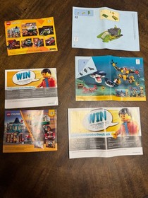 Lot of 6 Lego Instruction Manuals: 3 in 1 Lego Creators