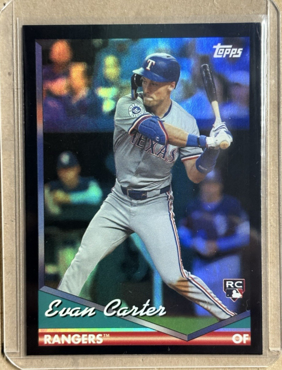 2024 Topps Archives Black Foilboard Evan Carter Rookie #223 (RC)
