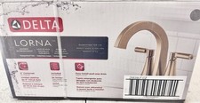Delta Lorna 4 Centerset Double Handle Bathroom Faucet Drain Kit Included Sealed