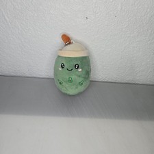 Kawaii Boba / Bubble Milk Tea Matcha Green Plushie Keyring