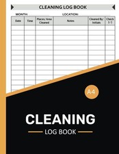 Cleaning Log Book: Daily Cleaning Checklist for Home, Offices, Hotels, Cafes NEW