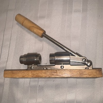 Heavy Duty Lever Action Adjustable Metal Nutcracker with Wood Base
