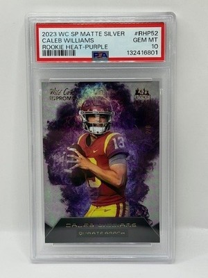 2023 Wild Card Caleb Williams Rookie heat /8 Pop 1 SSP RC PSA 10 Bears Gem Mint
