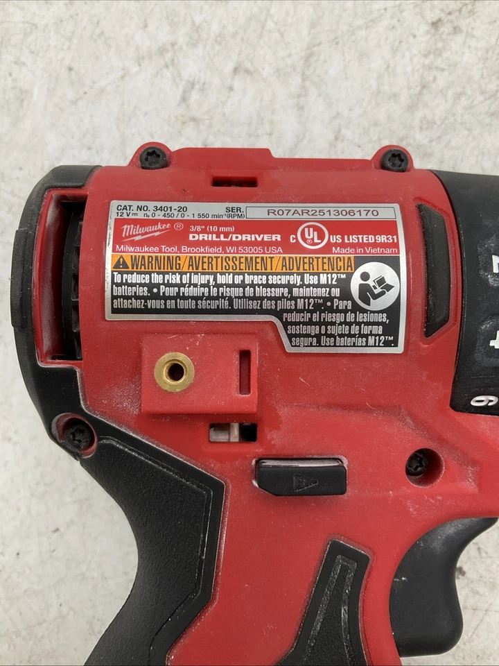 Milwaukee 3401-20/3651-20  Drill Driver & Hex Impact - FOR PARTS - Image 3 of 4