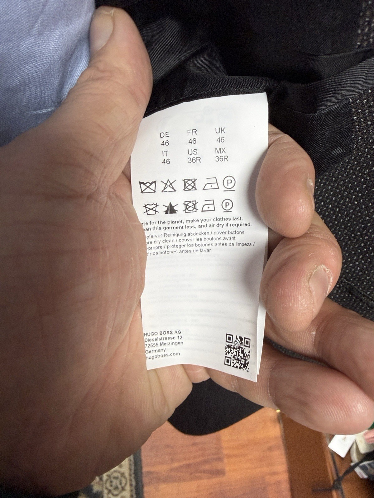 Hugo Boss Men's Henry181S Slim Fit Wool Blue Sport Coat Jacket Sz 36S thumbnail 11