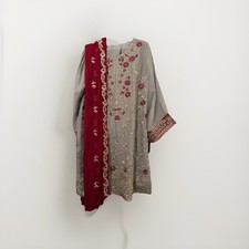 Asian Indian Pakistani Ready-Made Trouser Suit  XL 3 piece set 