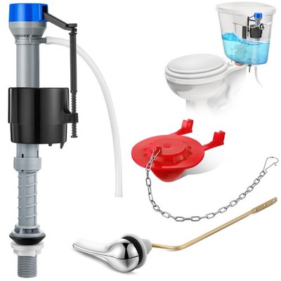 Saillong Universal Toilet Flusher Replacement Kit, Fill Valve, 2-Inch Flapper, S