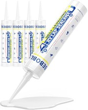 BEBOBLY RV Roof Sealant 4 Packs, Self Leveling Lap Sealant White, RV Caulking...