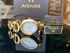 AIGNER Damen Uhr gold  ORVIETO Edelstahl vergoldet/Perlmutt neu
