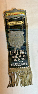 Vintage Medal Pin WOW World Organization Of Workers Milford Ct