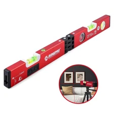 20Inch Foldable Magnetic Level-with 30Ft Laser Leveling Line and 90°/180°Bubb...