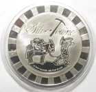 5 Troy oz SilverTowne Prospector & Mule Poker Chip Stackable Silver Round #11420